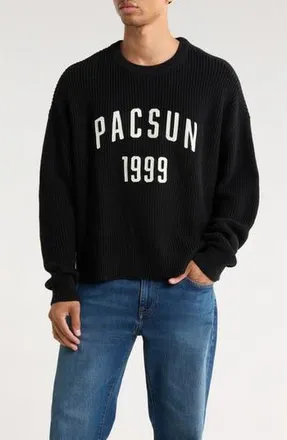 PacSun Oversize 1999 Cotton Sweater in Black at Nordstrom Rack, Size X-Large