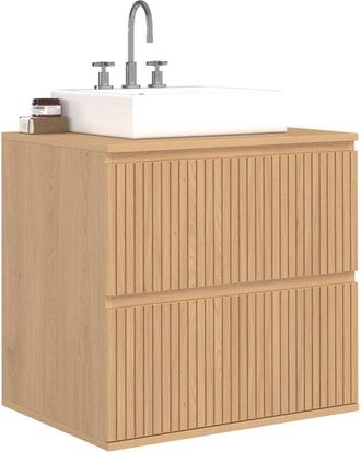 IDMarket Mobiletto VICTOR a 2 cassetti sospesi con effetto doga