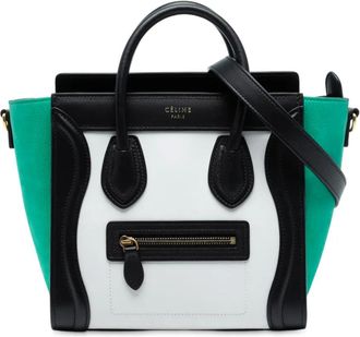 Celine 2015 Nano Tricolor Leather Luggage Tote satchel - Veelkleurig