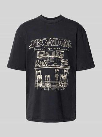Pegador Oversized T-Shirt mit Label-Print Modell Barno in Black, Gr&ouml;&szlig;e XS