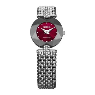 Jowissa Facet Strass Horloge - Dames - Horloges - Rood - ONE Size - Accessoires
