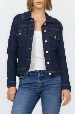 Dear John Denim Ainsley Trucker Jacket in Anchor at Nordstrom, Size X-Large