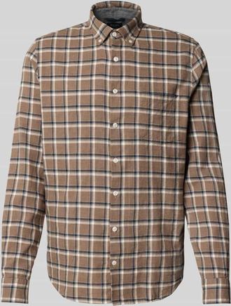 Maerz MAERZ Muenchen Freizeithemd mit Knopfleiste in Sand, Größe 39/40