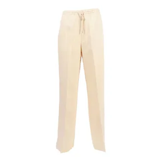 BRIGLIA 1949 Wide Trousers, female, Beige, Size: XS Wide Trousers