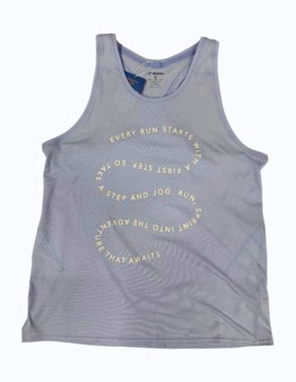 Brooks WomenS Distance 2.0 Tank In Light Lavender/winding Run Happy