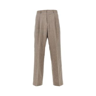 Sunflower Linen and wool pants with darts Man 48