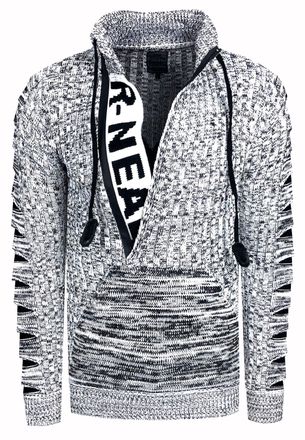 Rusty Neal 1/2 Rits Chunky Trui met Hoge Hals