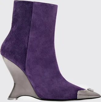 Philipp Plein Stivaletti in pelle scamosciata con Skull e tacco scultoreo