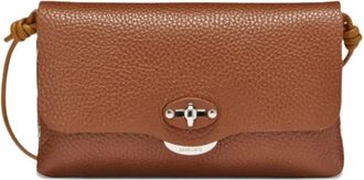 Zanellato Borsa a spalla Lettera piccola con chiusura a girello - Marrone