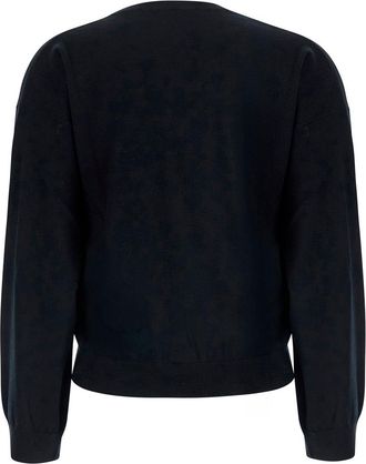 Fabiana Filippi Womens Sweater Wool-Cotton Black Tops Top