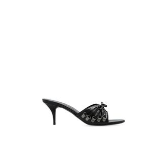 Balenciaga Elegante leren stilettohak sandalen - Dames - Muiltjes - Zwart - 36 1/2 EU - Leer - Schoenen