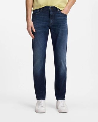 Boss Orange by Hugo Boss Mens Maine Regular-Fit Jeans in Dark Grey Cotton - Size 34W/30L