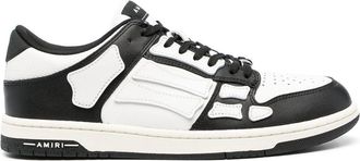 Amiri White Skel Top Panelled Sneakers - Mens - Leather/Rubber/Polyester
