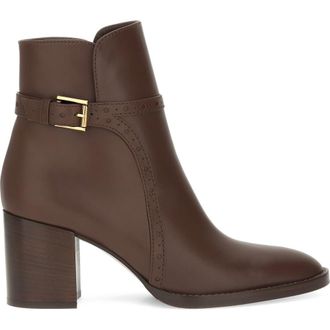 Gianvito Rossi Fes Bootie Booties in Brown Calf Leather at Nordstrom, Size 40.5