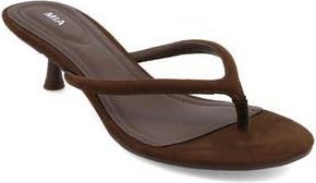Mia Farren Kitten Heel Flip Flop in Chocolate at Nordstrom Rack, Size 10
