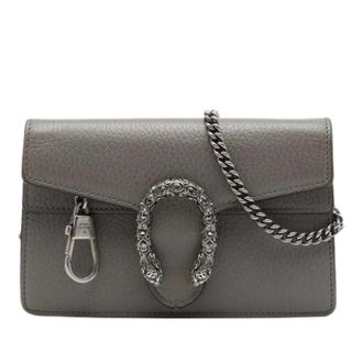 Gucci Pre-owned Mini Dionysus - Dames - Vintage Mini Tas - Grijs - ONE Size - Leer - Vintage