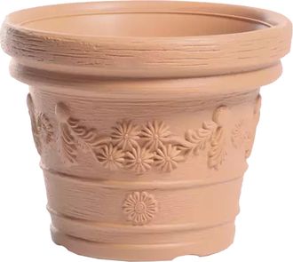 Prosperplast Maceta Decora 65l., Dimensiones (mm) 570x570x455, Color Ladrillo