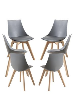 Regalos Miguel Regalos Miguel - Packs Sillas Comedor - Pack 6 Sillas Blok - Gris Oscuro