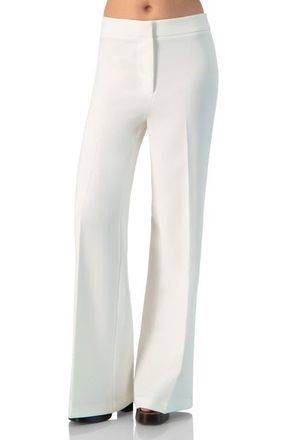 Ivonne Wide Leg Straight Pants in Ivory at Nordstrom, Size 10