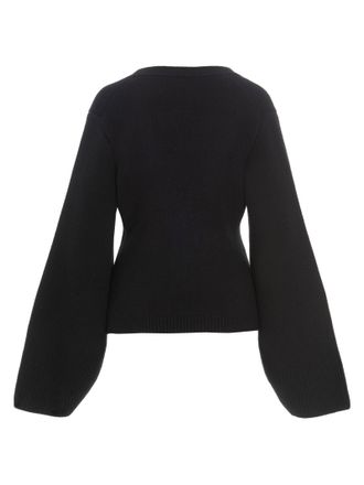 Khaite Womens Black Cashmere Cardigan Clothing