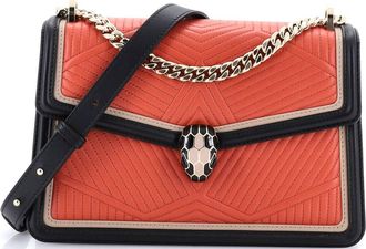 Bulgari Serpenti Forever Shoulder Bag Quilted Leather Small