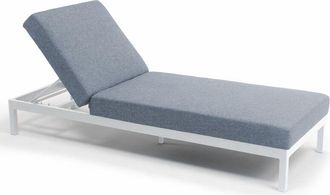 Oviala Bañera de sol de aluminio blanco