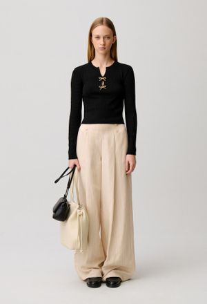 Claudie Pierlot Pull maille fine noeuds