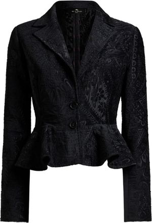Etro single-breasted floral paisley blazer - women - Fabric - 38 - Black