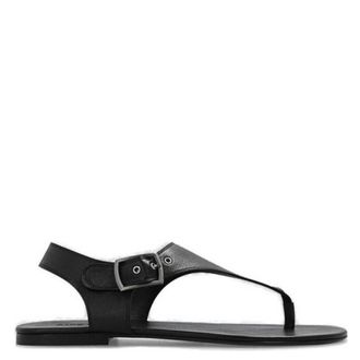 Saint Laurent Caleb Ankle Strap Flat Sandals, Brand Size 40 ( US Size 10 )