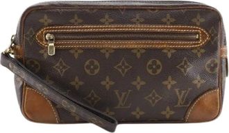 Louis Vuitton Pre-owned Clutches, male, Brown, Size: ONE SIZE Pre-owned Marli Dragonne Monogram Clutch Bag