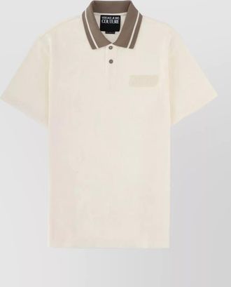 Versace Jeans Couture polo shirt logo patch contrasting collar