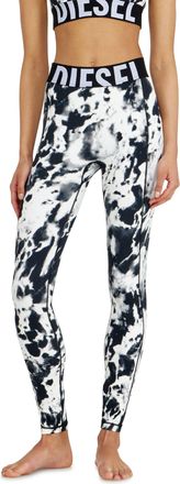 Diesel Leggings in printed microfibre - Pants - Woman - Multicolor