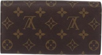 Louis Vuitton Pre-owned Vintage Canvas Wallet - Dames - Vintage Accessoires - Bruin - ONE Size - Vintage