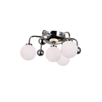 CWI Lighting Element 4 Light Flush Mount With Polished Nickel Finish