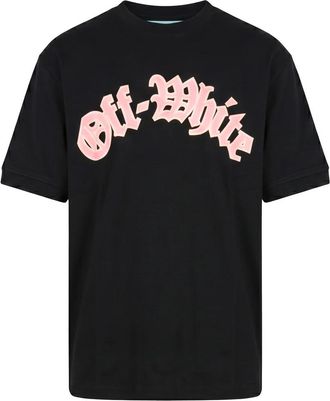 Off-white T-shirt met Moderne Grafische Opdruk - Heren - T-shirts - Zwart - L - Katoen - Tops