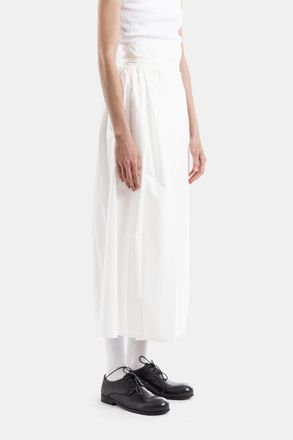 Sofie D'Hoore Womens Sakina Long Gathered Skirt Off-White Cotton Poplin