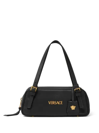 Versace Versace Tag Bowlingtasche aus Leder