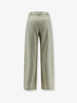Pinko Womens Viscose Blend Trousers Green