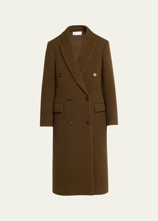 The Row Bamira Wool Double-Breasted Long Coat