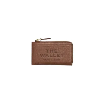 Marc Jacobs Accessoires, Dames, Bruin, ONE Size, Leer, Leren Portemonnee met Rits Boven