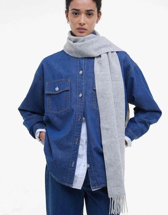 Barbour Womens Barbour LAMBSWOOL WOVEN Womens Winter Light Grey Melange