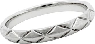Chanel Platinum 950 Band Ring (Pre-Owned)