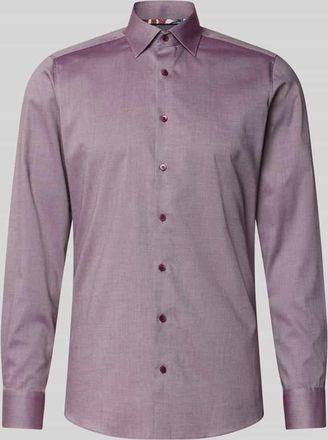 Olymp Level 5 Slim Fit Business-Hemd mit Kentkragen in Bordeaux, Größe 38