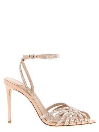 Le Silla Multicolor Goatskin Stiletto Heel Womens Sandals