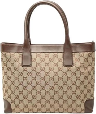 Gucci Pre-owned Vintage Tote Bag - Dames - Vintage Shopper - Beige - ONE Size - Vintage