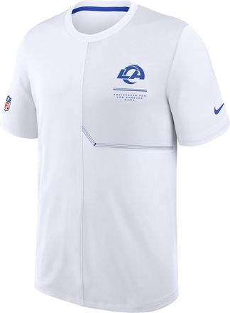 Nike Los Angeles Rams Sideline Coach Nike Mens Dri-FIT NFL Top in White | 03B210HU9X-B8B