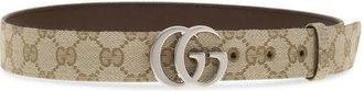 Gucci Womens Beige Fabric Regular Belt