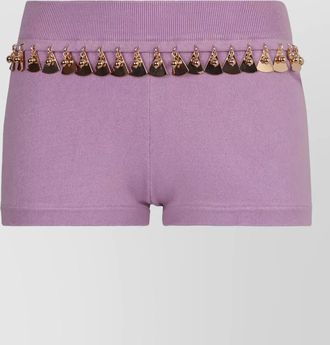 Paco Rabanne silk sequin embellished knitted mini shorts