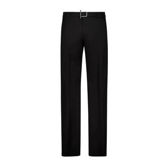 Alexander McQueen Broeken, Heren, Zwart, M, Katoen, T-Bar Riem Pantalon