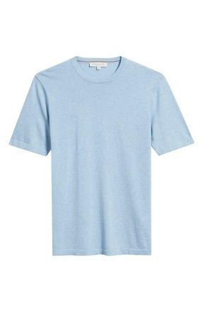 Jack Victor Wellington Cotton & Silk Crewneck T-Shirt in Light Blue at Nordstrom, Size Xx-Large